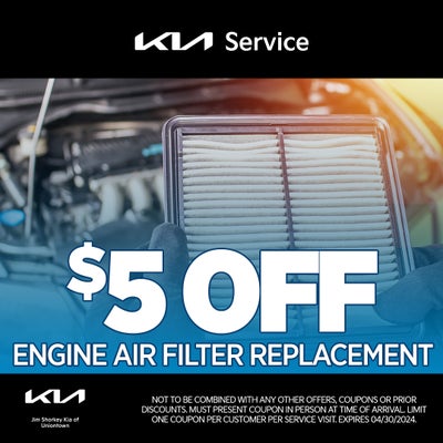 $5 OFF Engine Air Filter Replacement