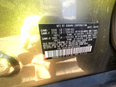 2021 Subaru Outback Limited XT