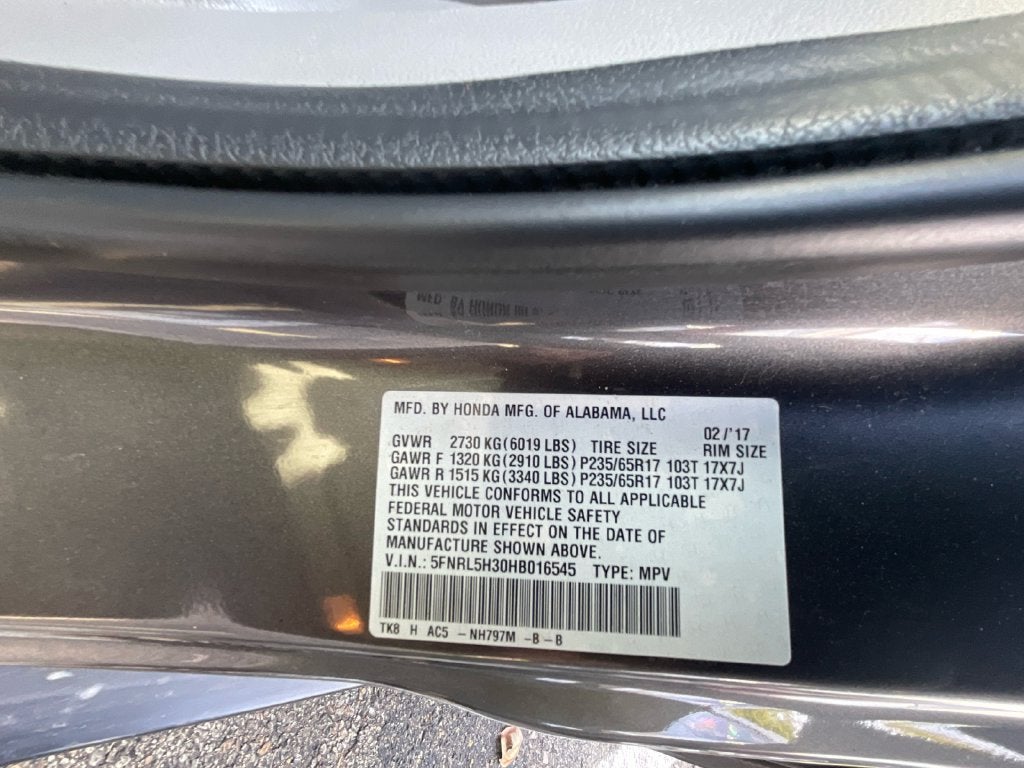 2017 Honda Odyssey SE